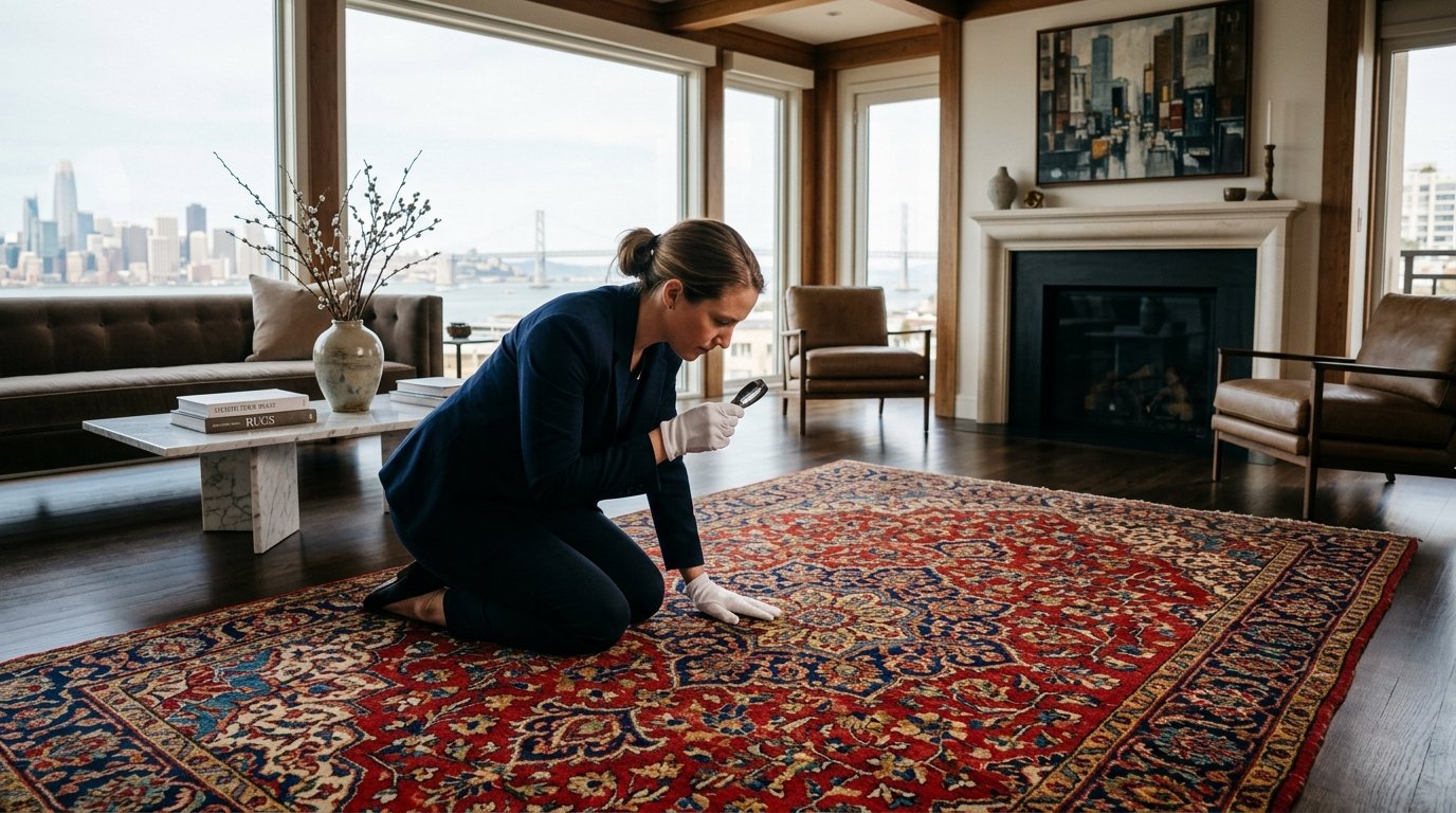 Luxury Persian Rug Inspection in San Francisco